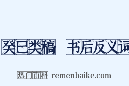 癸巳类稿·书后反义词是什么意思的图片